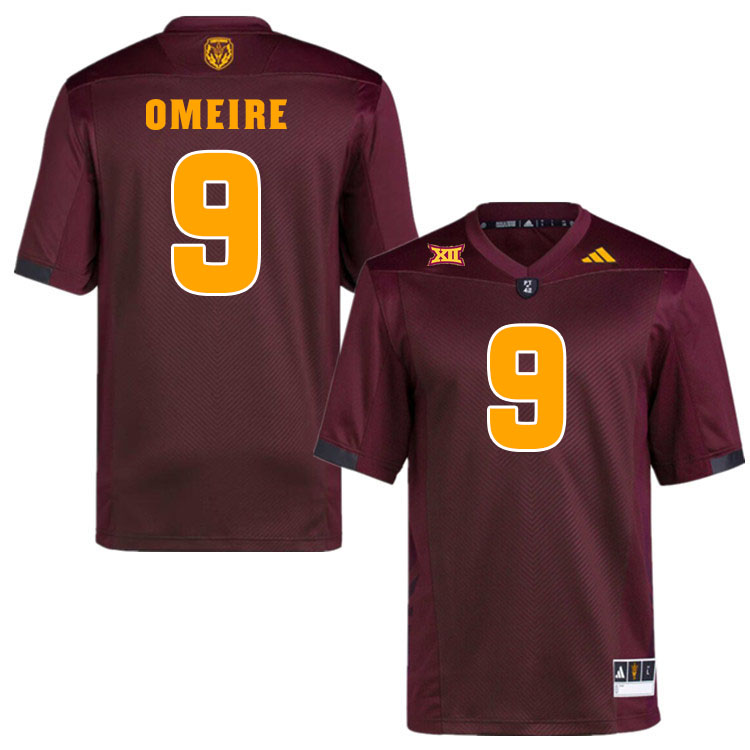 Men #9 Troy Omeire Arizona State Sun Devils College Football Jerseys Stitched-Maroon